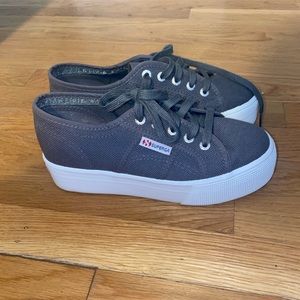 Grey Superga shoes